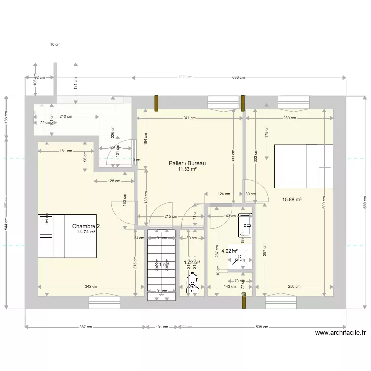 Plan Etage RIOU. Plan de 