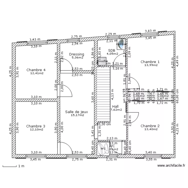 Etage futur et cotes. Plan de Etage futur et cotes. Plan de