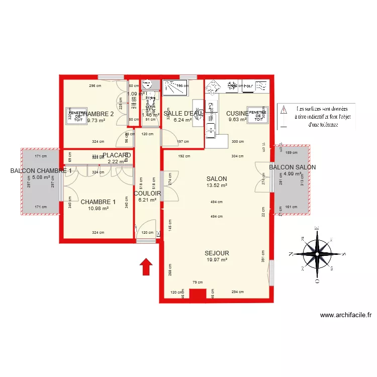BI 6105 c&ocirc;t&eacute;. Plan de 