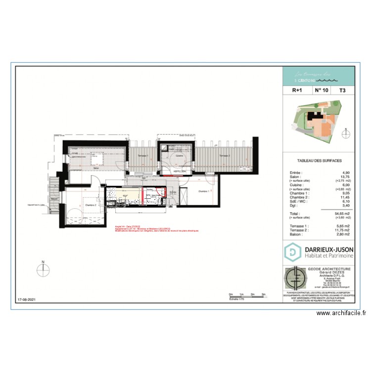 anglet V4. Plan de 3 pièces et 8 m2