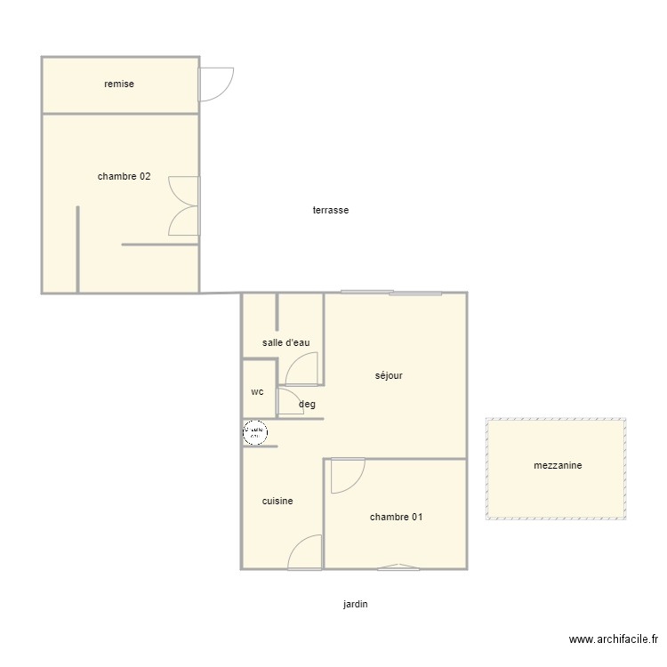 bezard 1071 am. Plan de 7 pièces et 62 m2