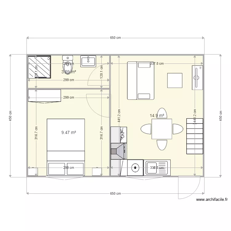 MON MODELE DE MAISON SUR 2 NIVEAUX 30 M2. Plan de MON MODELE DE MAISON SUR 2 NIVEAUX 30 M2. Plan de