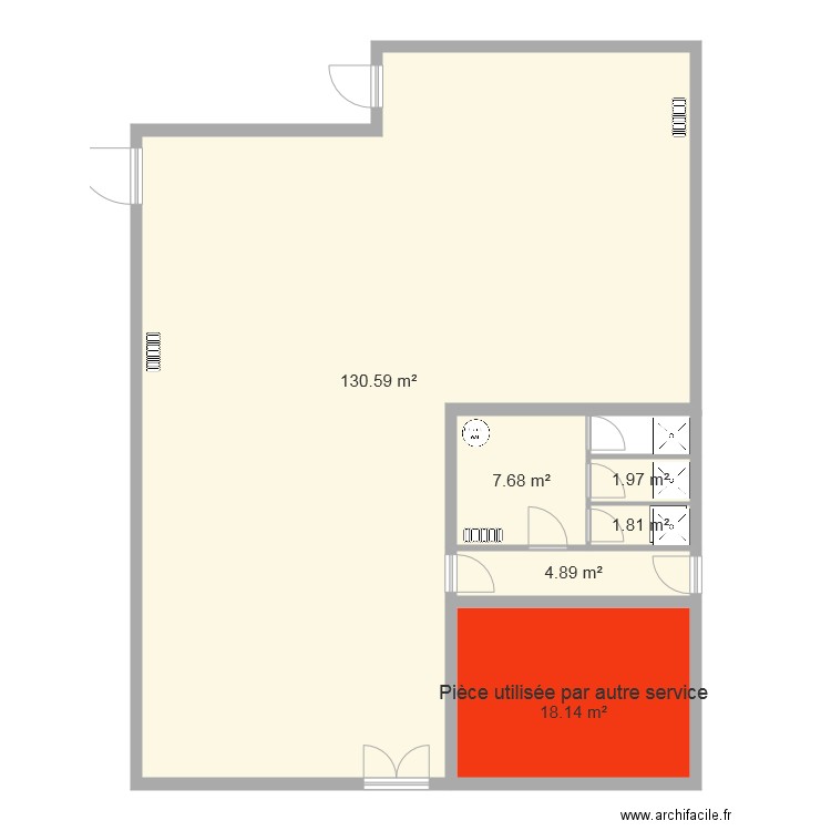 Vestiaires actuels BRIVE. Plan de 0 pièce et 0 m2