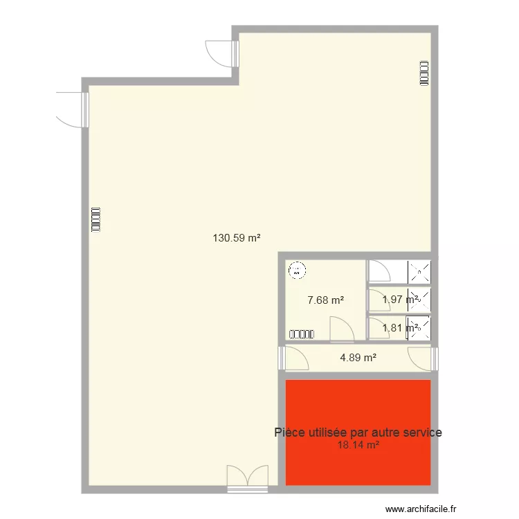 Vestiaires actuels BRIVE. Plan de 