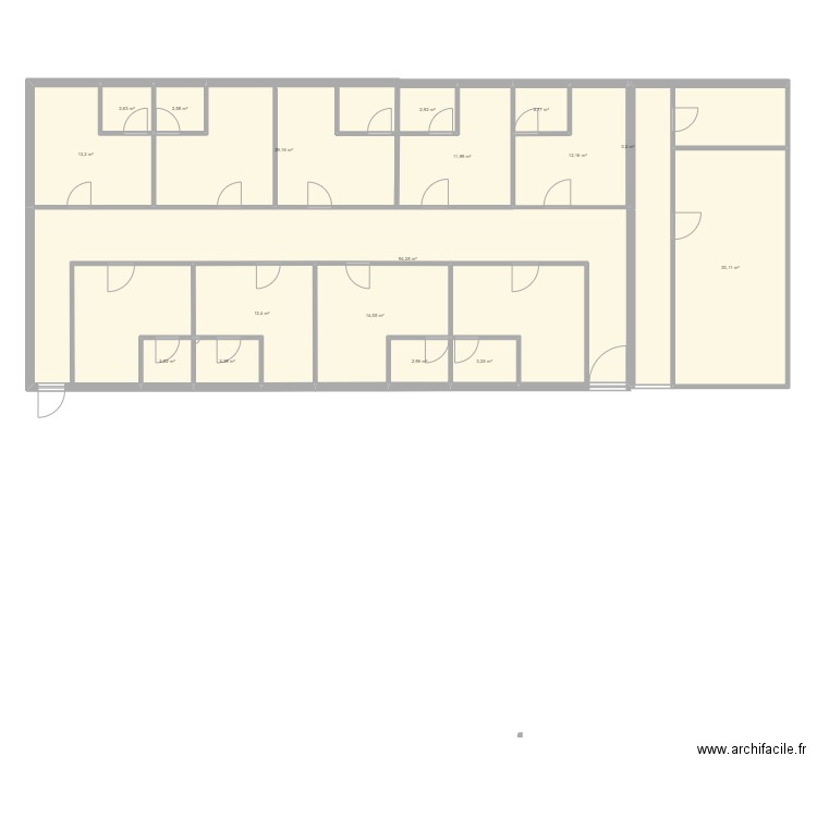 ישיבת דרכי משה. Plan de 17 pièces et 239 m2