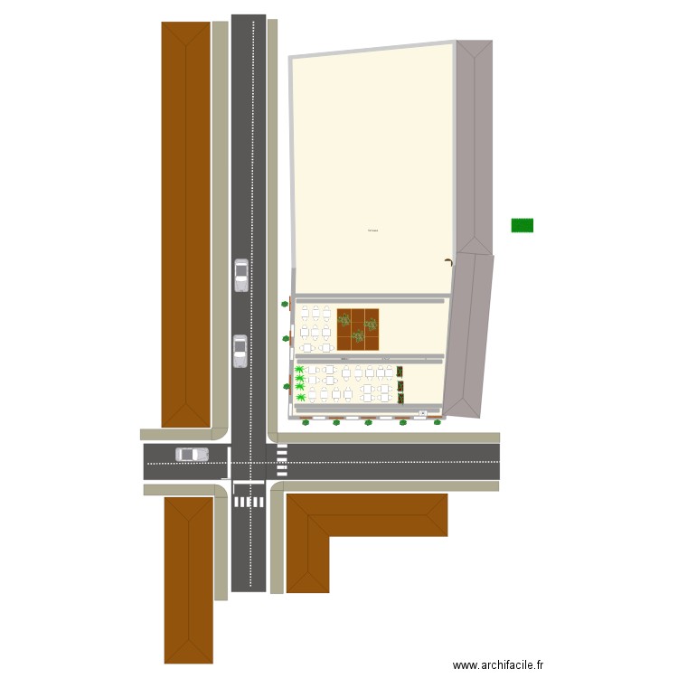 Emplacement terrasse. Plan de 0 pièce et 0 m2