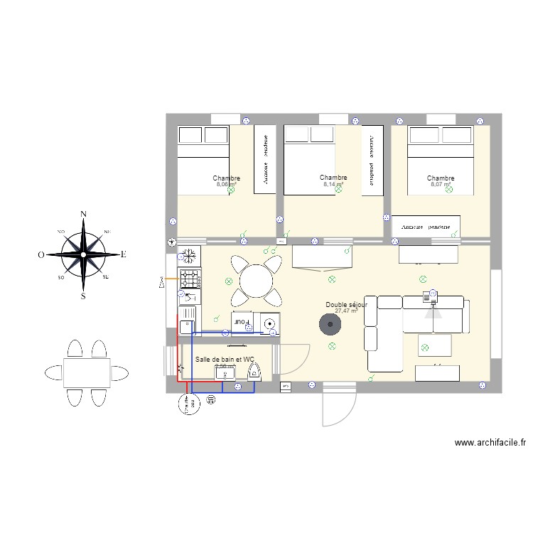 Porch MAZ 8. Plan de 7 pièces et 111 m2