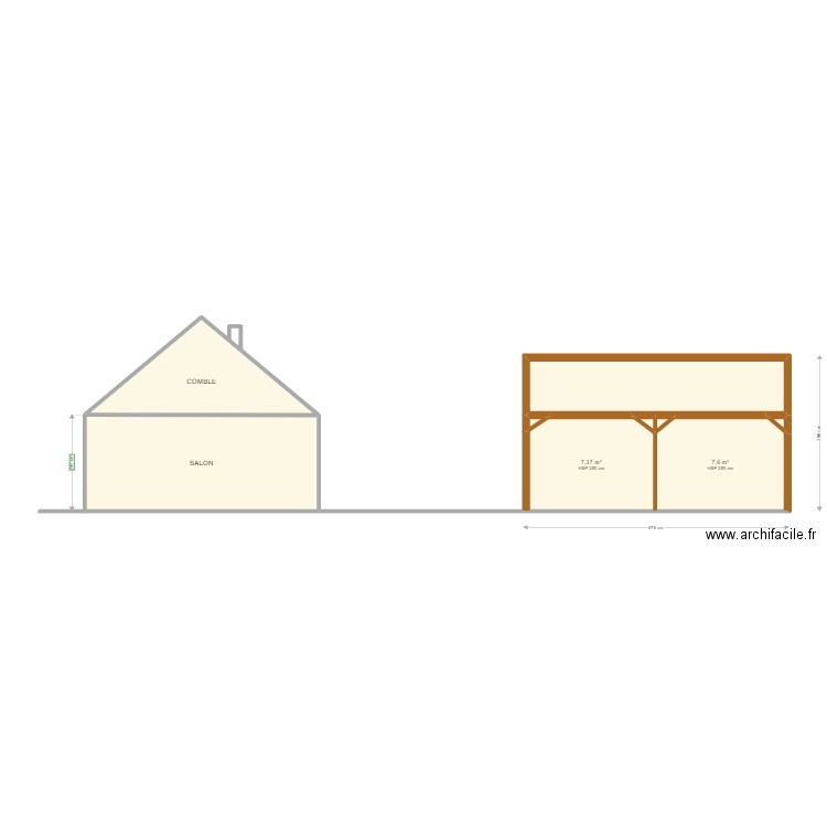 COUPE AA. Plan de 0 pièce et 0 m2