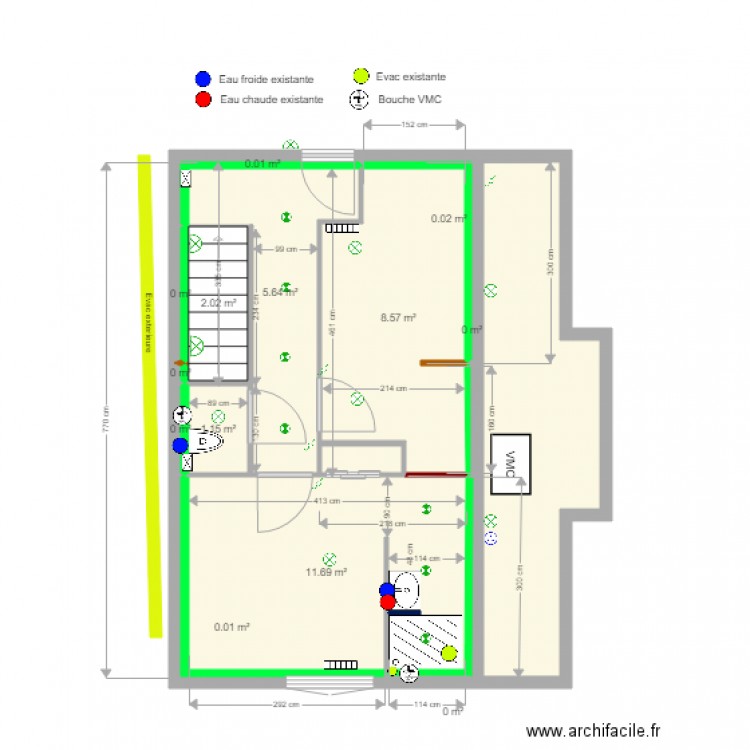 Maison etage PLOMBERIE. Plan de 0 pièce et 0 m2