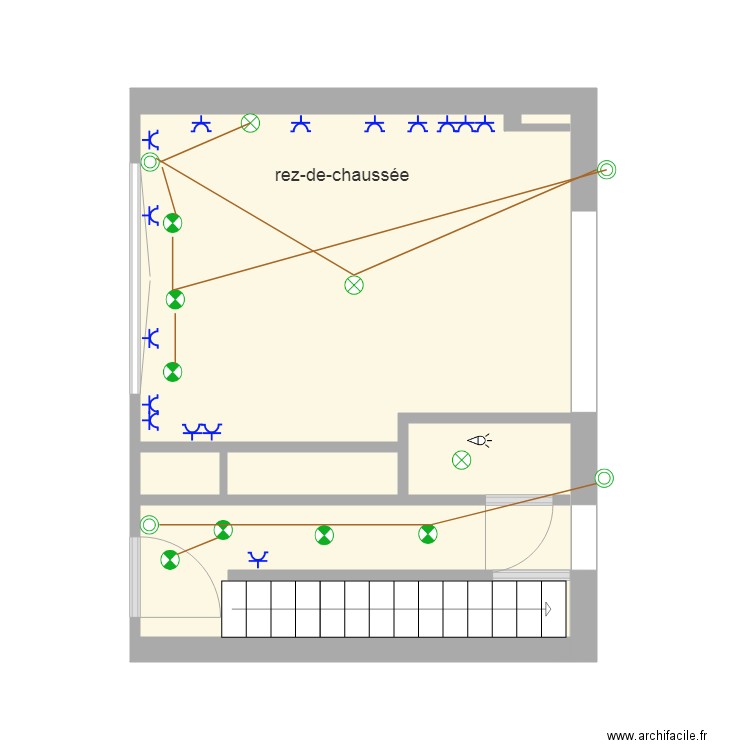 rez de chaussée. Plan de 0 pièce et 0 m2