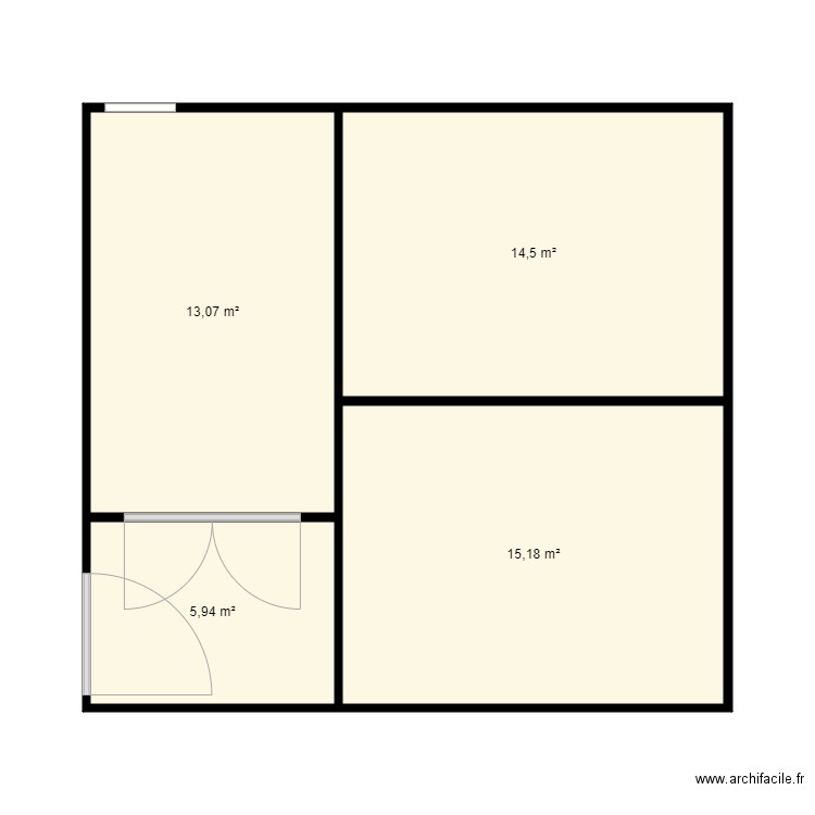 RDC STE FOY1. Plan de 4 pièces et 49 m2