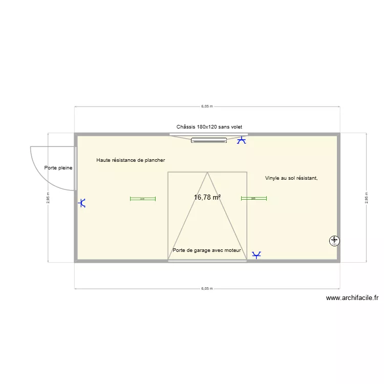 Leroy Charles. Plan de 1  et 17 m²
