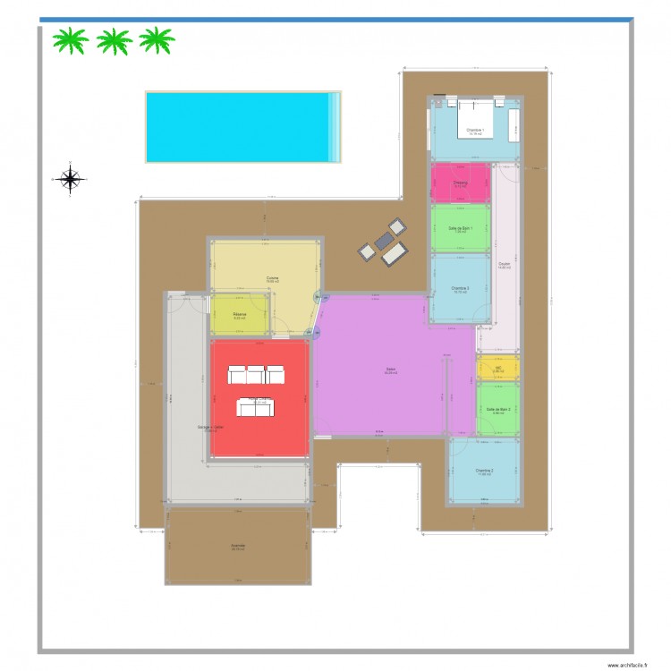 SR Plan Côtes Couleurs Toit. Plan de 0 pièce et 0 m2