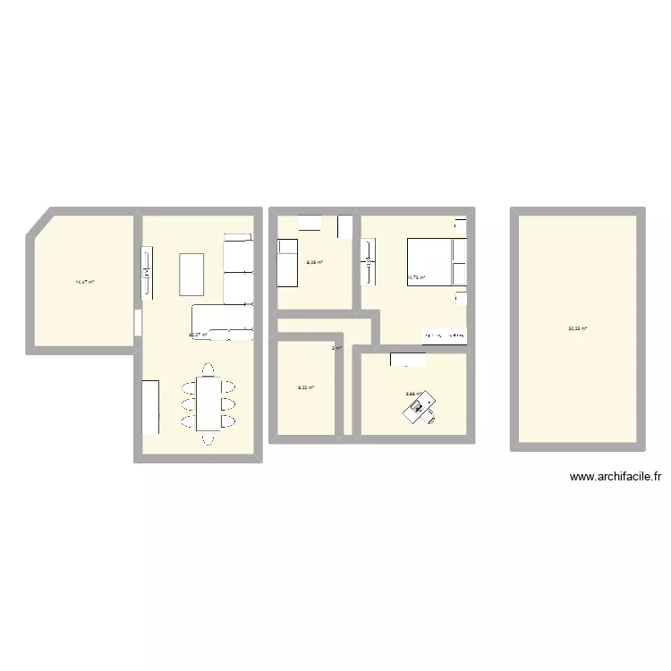 Maison 1. Plan de 