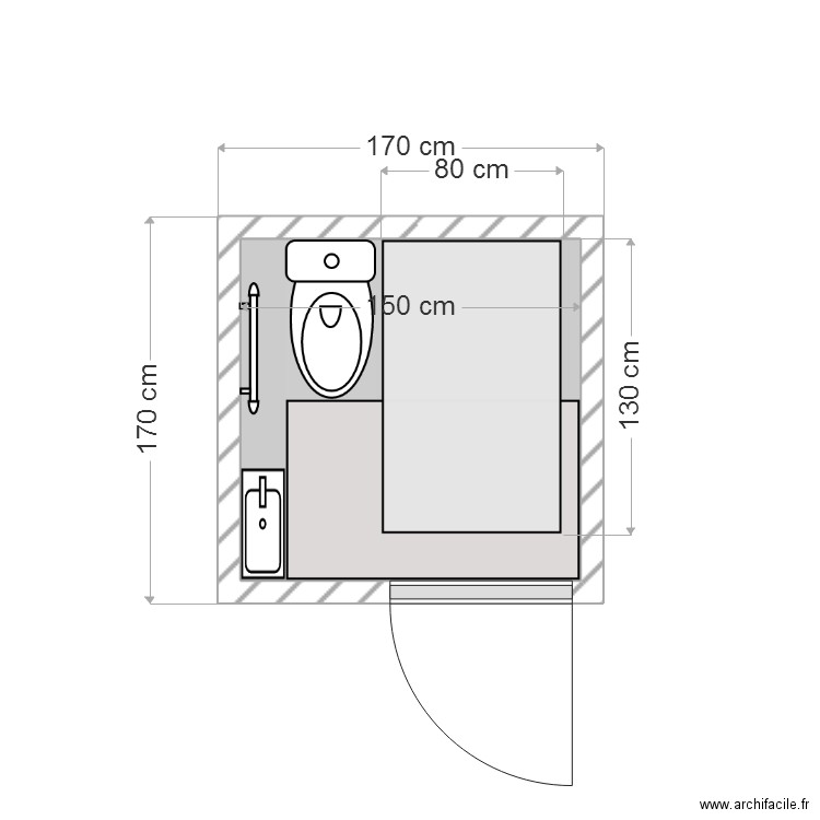 WC MIN. Plan de 0 pièce et 0 m2