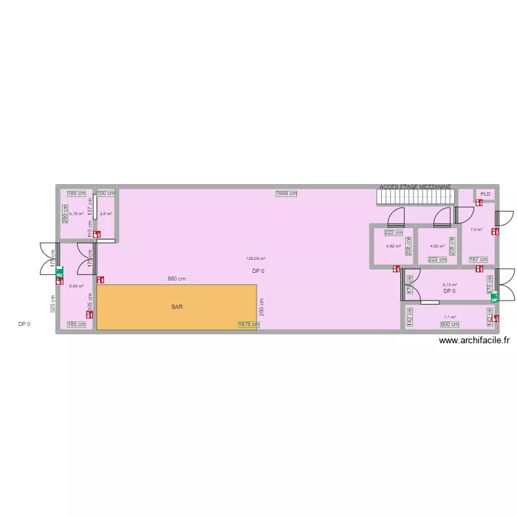 SALLE DE CROSSFIT MONTAUROUX AVANT TRAVAUX. Plan de 
