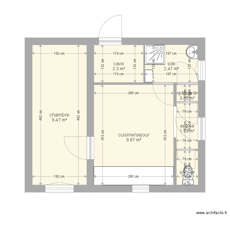 rdc maison loc. Plan de 0 pièce et 0 m2