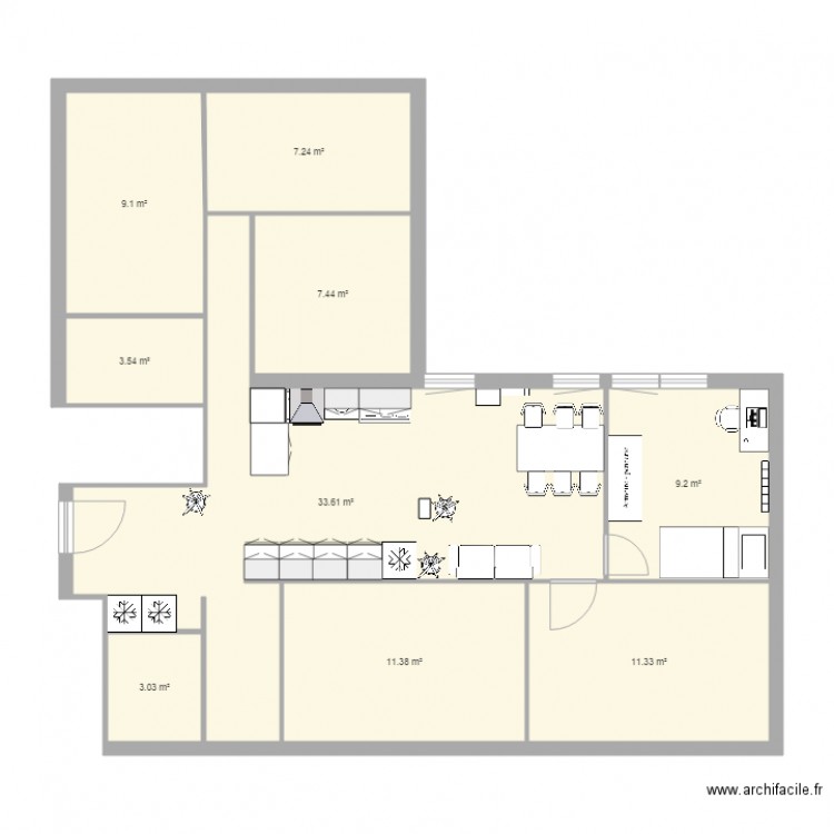 Plan Evry 1 après travaux VF. Plan de 0 pièce et 0 m2