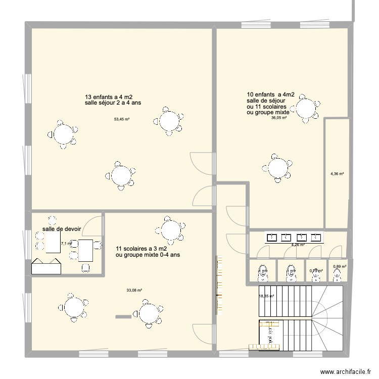 ext creche dude vers 1. Plan de 11 pièces et 160 m2