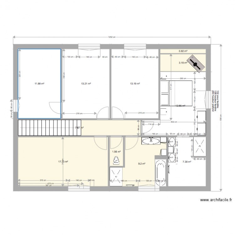 etage complet 05 02 2017. Plan de 0 pièce et 0 m2