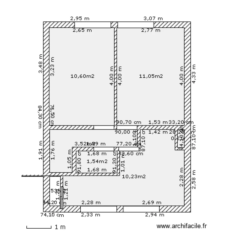 Maison 1er &eacute;tage - Projection 2. Plan de 