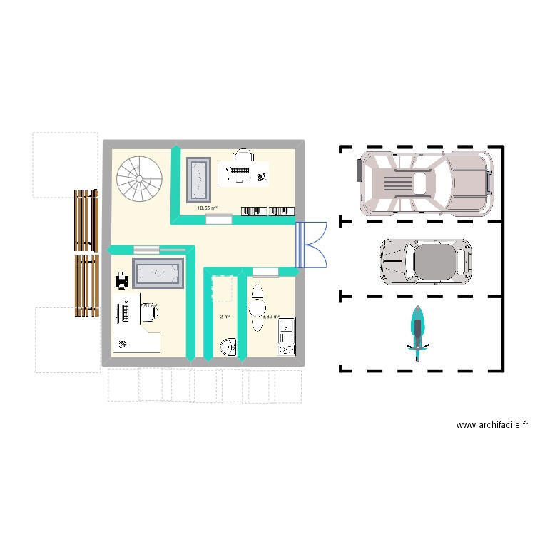 allemand. Plan de 0 pièce et 0 m2