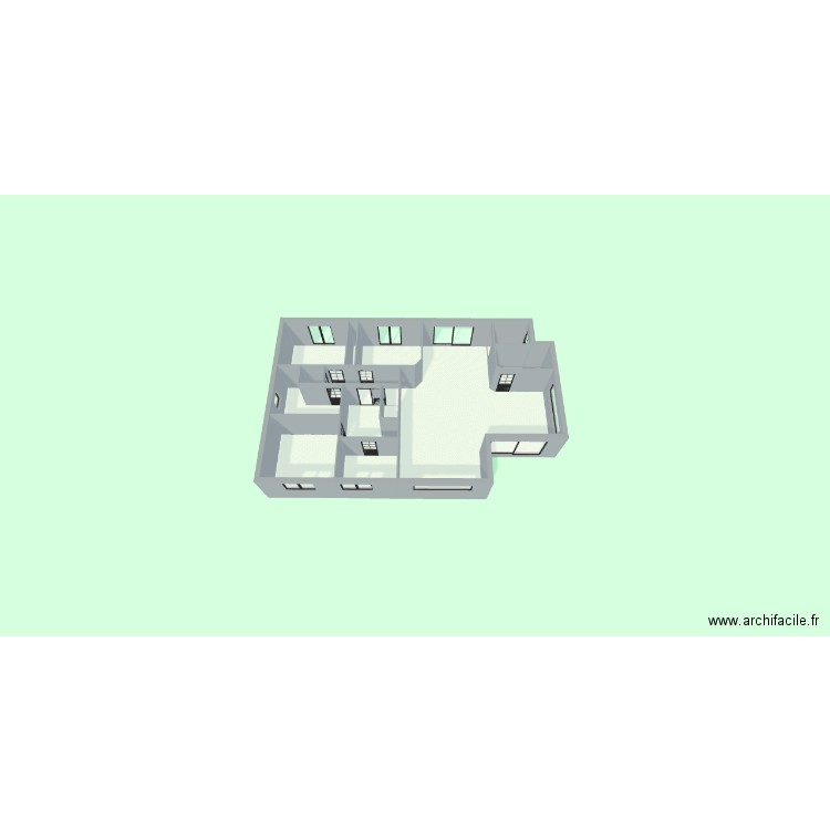 plan 2d 3 avec cote. Plan de 11 pièces et 129 m2
