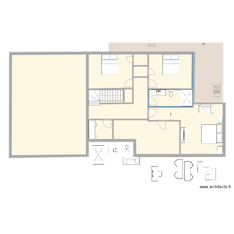 maison 2 etages sur slab. Plan de 0 pièce et 0 m2