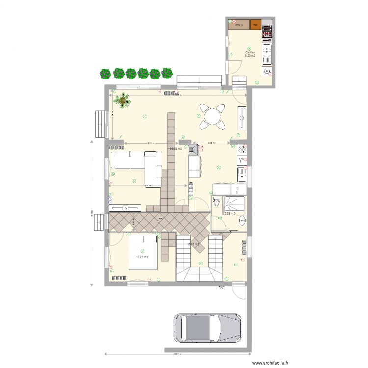 RDC avec extension Janv2016. Plan de 0 pièce et 0 m2