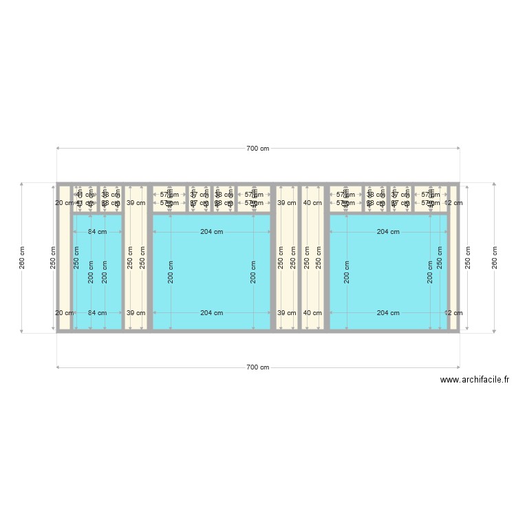 façade terrasse. Plan de 0 pièce et 0 m2