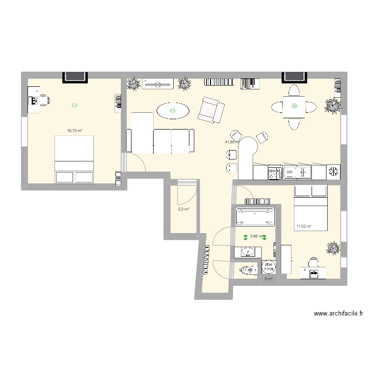 plan option 2. Plan de 0 pièce et 0 m2