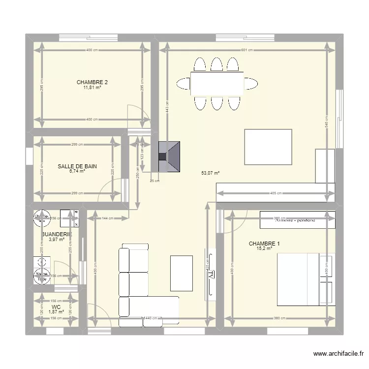Maison. Plan de 