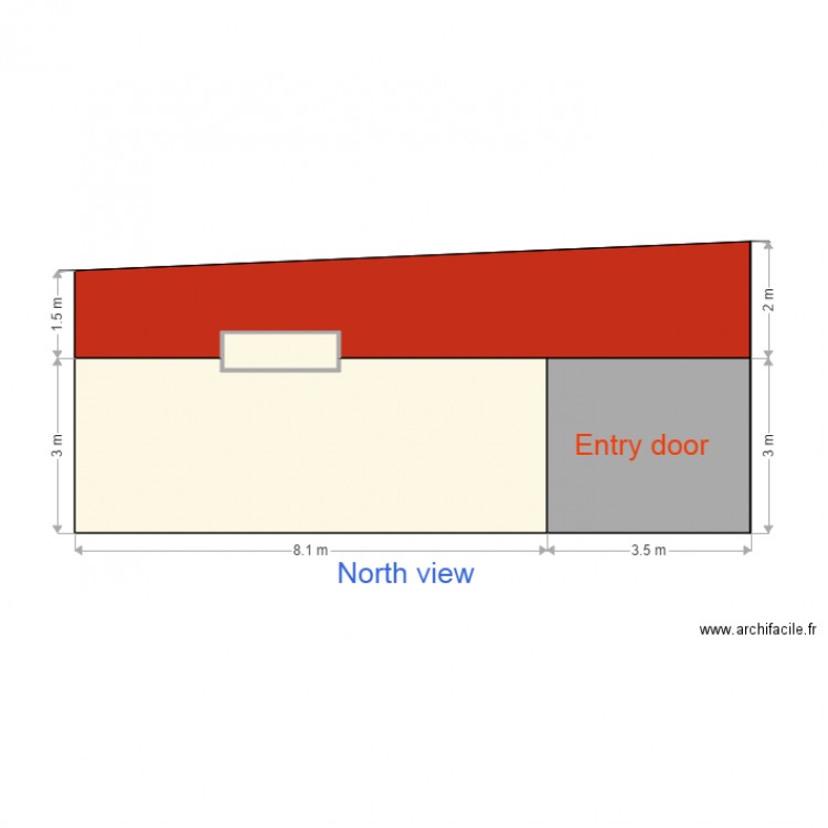 Facade  nordamico. Plan de 0 pièce et 0 m2