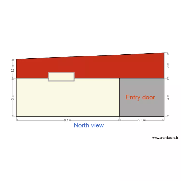 Facade nordamico. Plan de Facade nordamico. Plan de