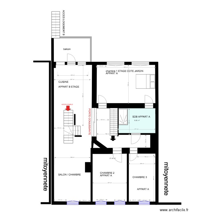 ETAGE  REVU. Plan de 0 pièce et 0 m2