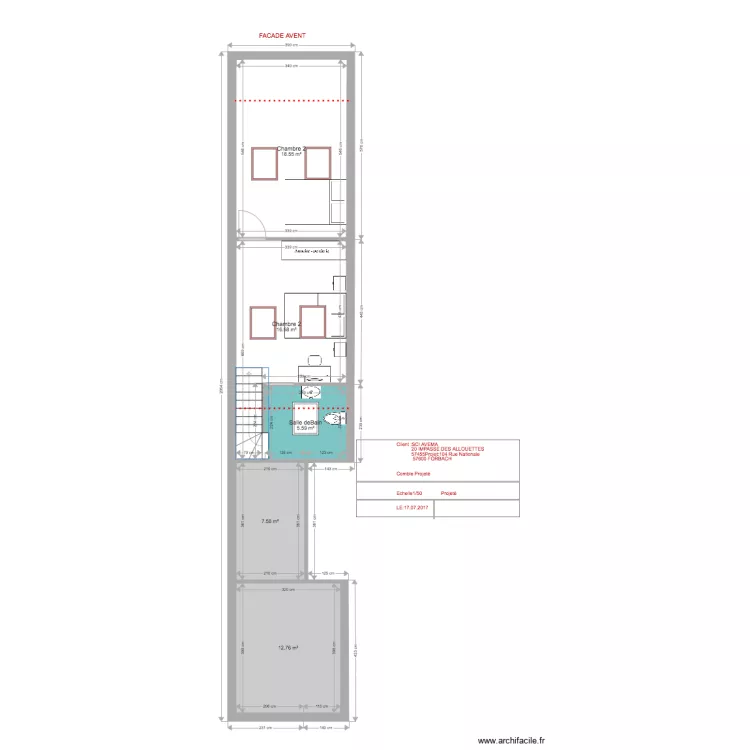 SCI AVEMA Comble Projet&eacute; 2. Plan de 