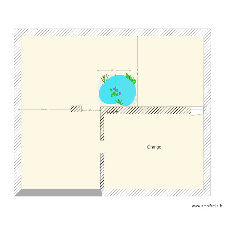 cour pour bassin. Plan de 0 pièce et 0 m2