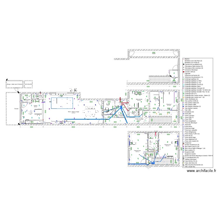 Plan HVAC. Plan de 0 pièce et 0 m2