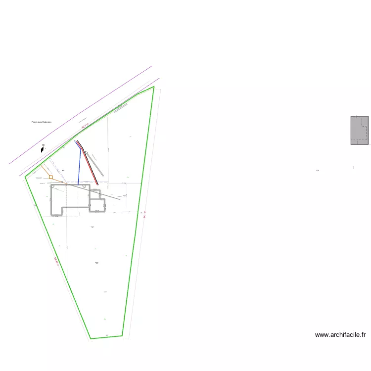 PLAN DE MASSE projet 3. Plan de 1 pièce et 103 m²