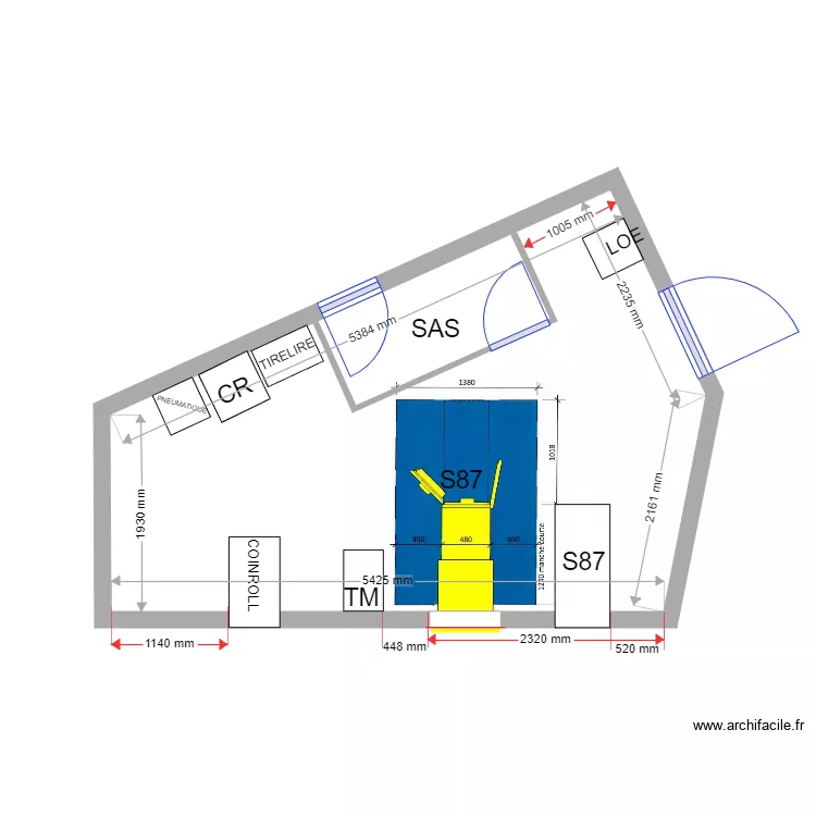 PLAN DE MASSE PROJET AUBAGNE S87. Plan de 