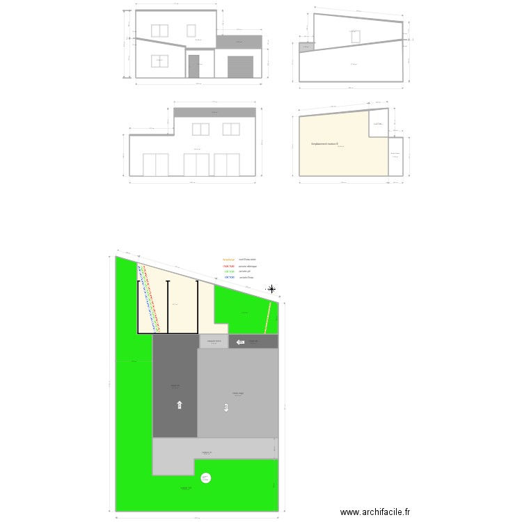 facade m4. Plan de 20 pièces et 583 m2