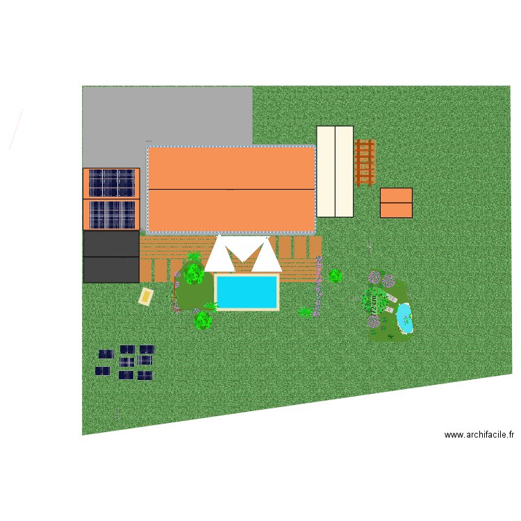 projet jardin. Plan de 0 pièce et 0 m2