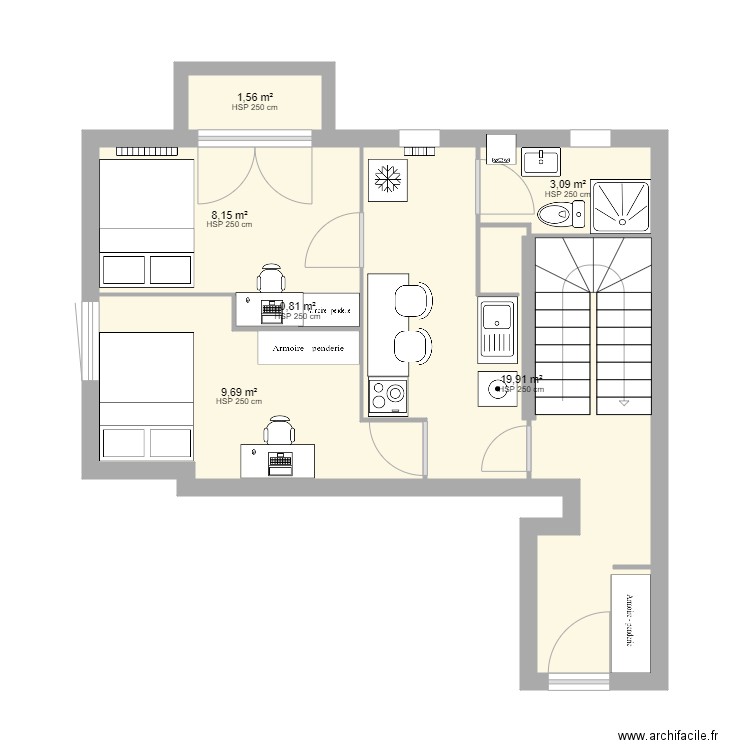 duplexe3. Plan de 0 pièce et 0 m2