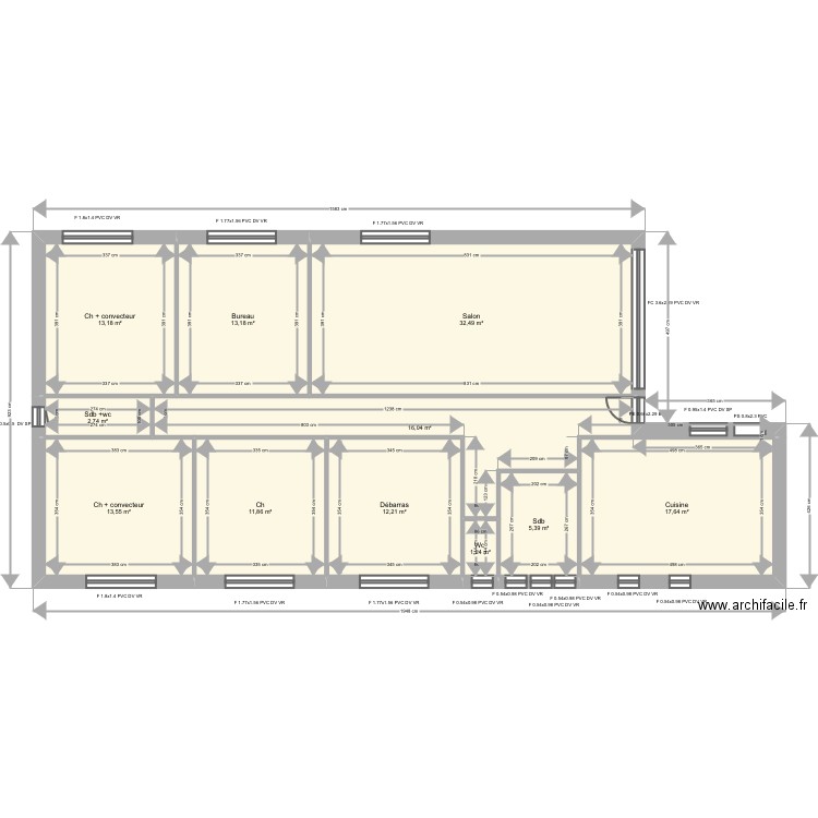 Nicolas carrie. Plan de 11 pièces et 140 m2