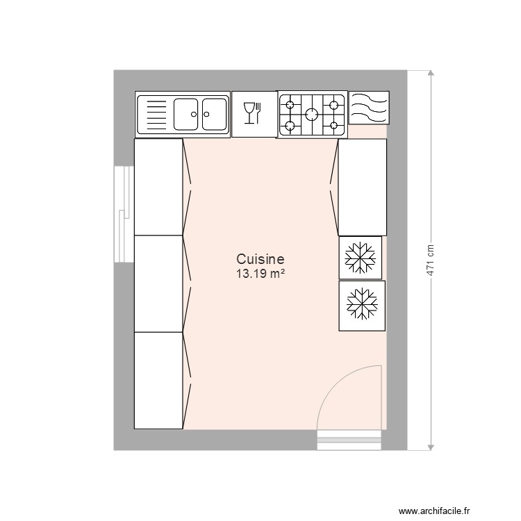 cuisine zaw. Plan de 0 pièce et 0 m2