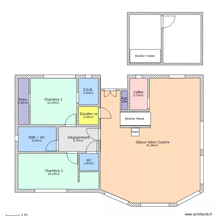 Maison 16. Plan de 