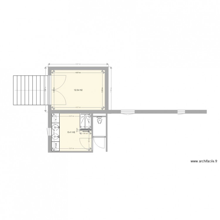 Extension niveau RDJ Ter. Plan de 0 pièce et 0 m2