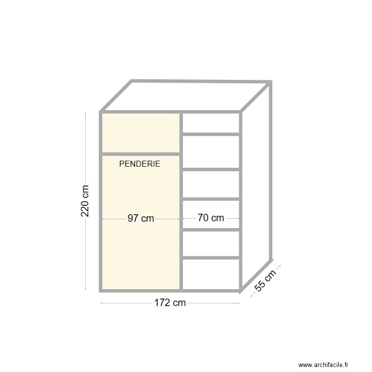 DUPOUY. Plan de 8 pièces et 4 m2