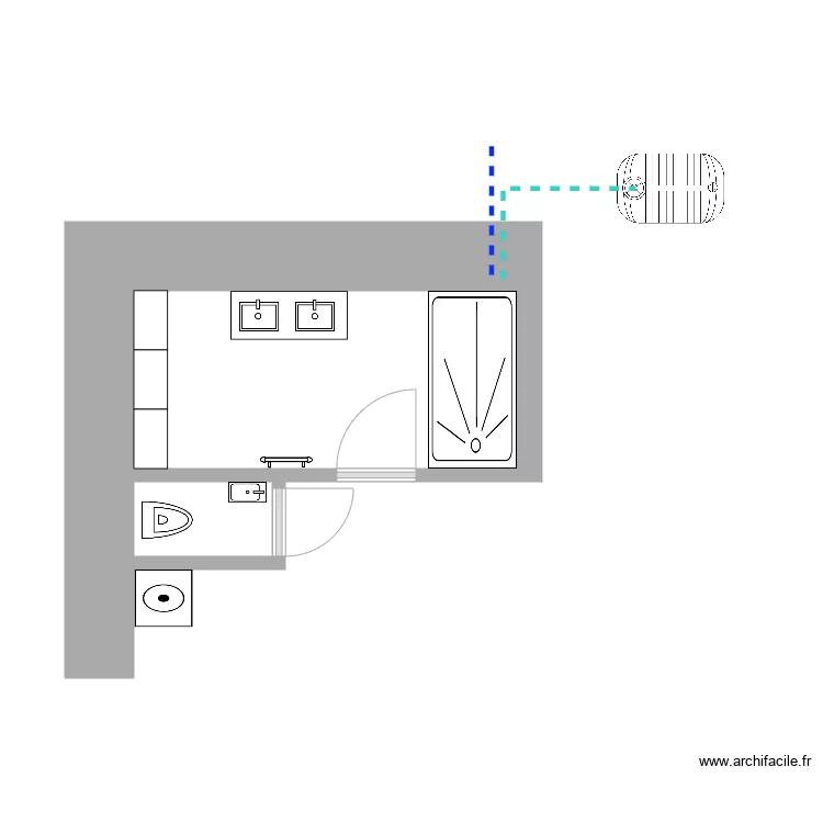 SDB Anciaux évacuation. Plan de SDB Anciaux évacuation. Plan de