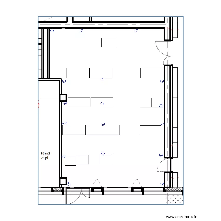 salle formation RDC classique. Plan de salle formation RDC classique. Plan de